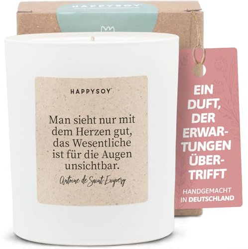 Geschenke zur Hochzeit - Duftkerze mit Spruch - Hochzeitsgeschenk, Hochzeitskerze, Kreatives Geschenk, Liebe - Handgemachte Kerze - Sojawachs - Weiß
