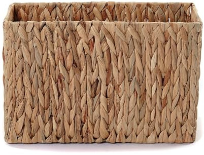 CREEDWOOD Corbeille À JOURNAUX Talia | Jacinthe deau, 38cm | Porte-revues tressé, Nature Porte-revues, Porte-Magazine, Collecteur de journaux, Corbeille de Rangement