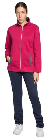 Leo Corsetteria Tuta donna invernale felpata calda per signora con zip cerniera tasche e pantaloni lunghi F.lli_Campagnolo Taglia XL Ciclamino 078 8Q76287