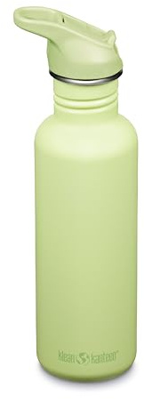 Klean Kanteen Fahrrad Trinkflaschen Classic Narrow (Flip Sport) mit Trinkverschluss aus Edelstahl in der Farbe Grün mit einem Volumen von 800 ml, 1011199