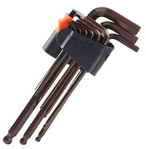 Juego de Llaves Allen, 9 Piezas, Destornillador de Doble Punta Tipo L, Juego de Llaves hexagonales, Llave Allen, Llave de Bola Plana, Llave de Estrella Torx, Juego de Llaves, Herramientas ma