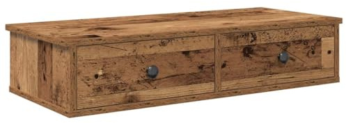 vidaXL Wandregal mit Schubladen Altholz-Optik 80x31x17cm Holzwerkstoff