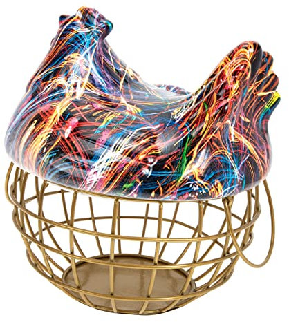 Ciieeo Kitchen Egg Holder Storage Basket Easy Clean Iron Craft Decorative Egg Basket Home Decor