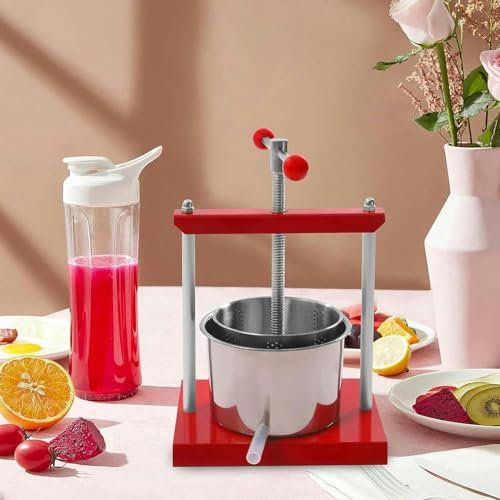 Pressa per frutta e vino e uva, 12 litri, idraulico per succo di gatto, in acciaio inox 304, per la produzione di vino e sidro