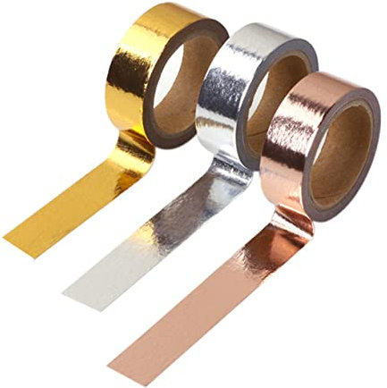 LALAFINA 6rollos Cinta Adhesiva Decorativa De Gilding para Manualidades y Scrapbooking