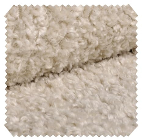 novely® ROLAND Kuschelweicher Bouclé-Polsterstoff - 560 g/m², Extra Volumen - Strapazierfähiger Möbelstoff - UV-Beständiger (7/8 Bezugsstoff - Pflegeleichte Meterware 1 lfm Farbe: 02 Beige