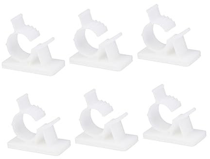 CONGARTENO 20stücke Kabelcliphalter Selbstklebende Kabelclips Kabelklemme Für Kabelmanagement Kabelclips Aus Verstellbare Kabel-fixclips Für Schreibtisch Wand Oder Decke Weiß s