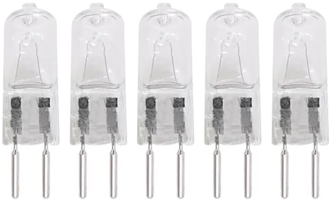 5PCS Halogen Bulb G6.35 230V 35W Clear Glass Lens Capsule Bulb Lamp GY6.35 50W 75W 100W 150W 250W T4 Q35/GY6.35/CL JC Type Warm White 150W