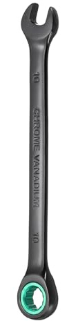 sourcing map Ratcheting Combination Wrench 10mm Metric 12 Point CR-V Electrophoresis Lengthen Double Box Open-Ended Ratchet Wrenches with 72 Tooth 5° Swing Industrial Grade Spanner