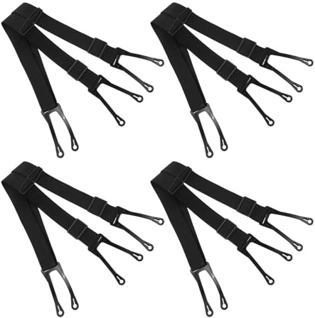Alasum 4 Piezas cinturón de tracción Cinturones elásticos Accesorios para Patines de Hockey sobre Hielo Black
