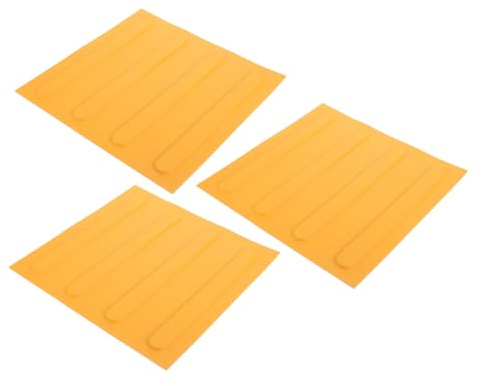 TOVINANNA Piastrelle Cieche Antiscivolo in PVC 30X30 CM per Percorsi Tattili Set da 3 Pezzi per Marciapiedi e Pavimentazioni Sicure Mattoni Tattili Resistenti per Segnaletica Pedonale per