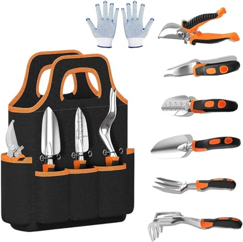 KFGISD, Ensemble d'outils de Jardinage antirouille - Parfait for Une Utilisation intérieure et extérieure for Les jardiniers, Hommes et Femmes,Outils de Jardinage