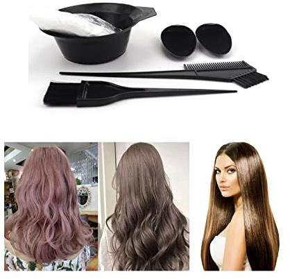 Yinhing Kit de Coloration de Cheveux, Outil de Coloration de Cheveux, qualité Professionnelle, 7 Pièces, Pinceaux de Teinture de, Peigne de Teinte, Bol de Mélange,