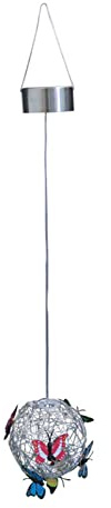 TOWARDSNAN Bola de mariposa solar, adorno brillante para el hogar, suministros para el hogar, para niños, niñas, niños, dormitorio, ventana, decoración solar