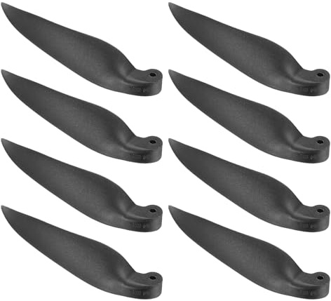 sourcing map RC Glider Propeller Replacement Prop Blades, 8x6 Inch RC Folding Propeller Nylon Blades Parts for Spinner D28-D48mm Glider Airplane Prop Replacement(Black, 4 Pairs)