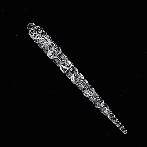 Riuulity Transparenter Acryl-Eiszapfen-Weihnachtsbaumschmuck, Wunderschöner Winter-Mottoparty-Ornament, 14,8 cm, 12 Stück (14,8 cm großer Eisriegel)