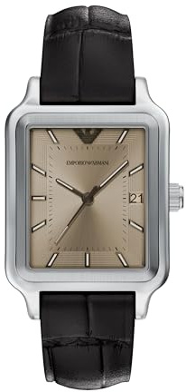 Emporio Armani Herren 36MM Silberfarbene Edelstahl Uhr, AR11756