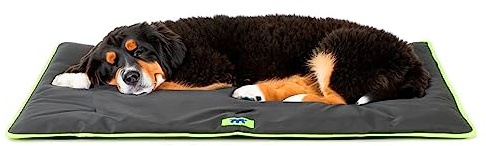 FERPLAST Hundmatta extra stor – tvättbar hundsäng – hundkudde – vattentät och reptålig – matta för hundkojor och bil, hundkorg – Jolly – 108 x 79 cm, XK, svart