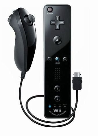 Wii Remote Plus + Wii Nunchuk Controller Set in schwarz/OEM