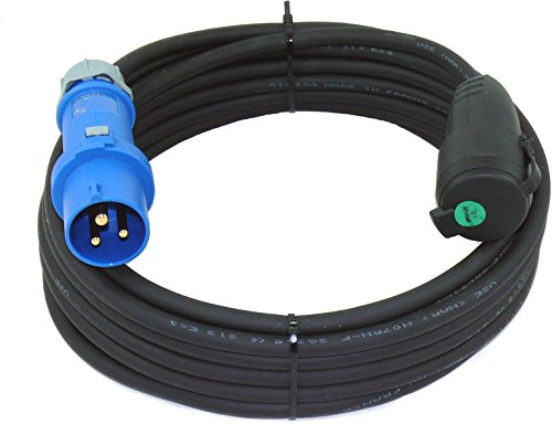 netbote24 CEE auf Schuko Adapter 2m Camping Stromkabel H07RN-F 3x2,5 Landstromkabel Wohnmobil Wohnwagen Kabel Camping Adapter 2 Meter Strom Verlängerungskabel CEE-Stecker Campingstecker