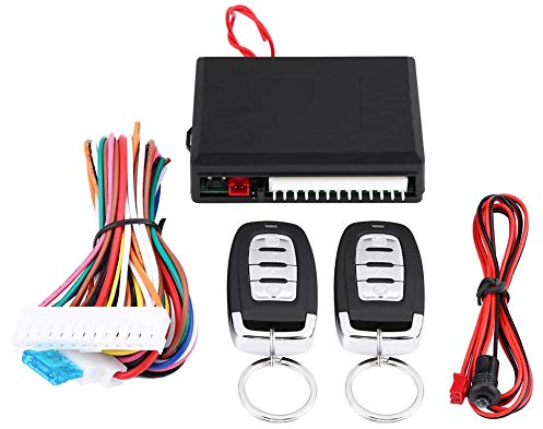 Qiilu Car Keyless Entry System 433.92MHZ Door Lock Central Locking Remote Control Kit Universal