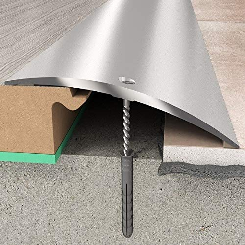PROVISTON Übergangsprofil - 930 x 70 x 6,55 mm - Aluminiumprofil - Silber - Übergangsleiste - Bodenprofil - Bodenleiste - Aluprofil