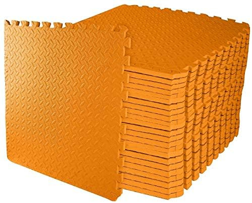 ComFy Mat Gym Flooring Mat, Foam Exercise Mats, Interlocking Puzzle EVA Floor Tiles, Non slip Rubber Cushion For Home Workout, Bonus Adhesives,24X24(60x60cm)