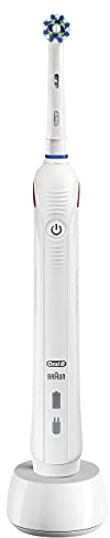 Oral-B Pro 2 2000 Elektrische Zahnbürste, wiederaufladbar, 1 Zahnbürste mit sichtbarem Bürstendrucksensor, 1 Bürstenkopf, 4210201251538, Bianco