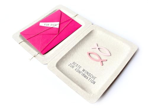 Konfirmation Geschenk Karte Geldgeschenk pink