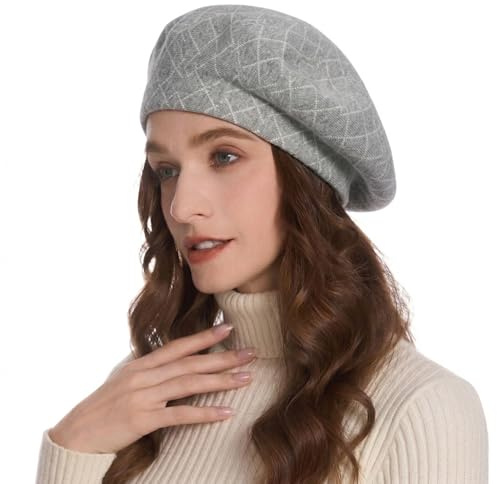 ZLYC Damen Winter Baskenmütze Französische Barett Doppelschicht Warm Beret