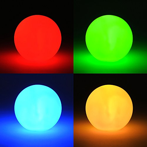 levandeo 3er Set LED Kugel 8cm Farbwechsel Leuchtkugel Stimmungslicht Dekoleuchte Lampe Tischlampe Kinderzimmer Nachtlicht