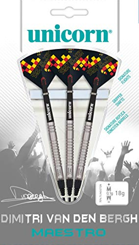 Unicorn Maestro 90% Tungsten-Dimitri Van Den Bergh Dartpfeile mit Stahlspitze