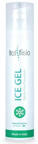 ITALFISIO Ice Gel Pomata Antinfiammatoria Forte - Effetto Ghiaccio per Dolori Muscolari, Articolari e Distorsioni - Sollievo per Gambe Gonfie e Piedi - Migliora il Drenaggio dei Liquidi 100ml
