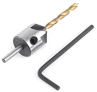 Countersink Drill Bit, Quick Change 3.5mm Drill DiameterAdjustable Drill Countersink Bit Set, Woodworking Chamfer Counter Sinker Drill Bits for Wood Drilling, Plastic, Soft Metal, PVC