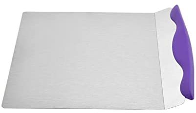 HEMOTON Espátula para pizza de metal para tartas grandes de acero inoxidable con mango para panqueques de cocina, accesorios para horno para pastel de pan