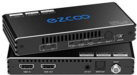 ROFAVEZCO 4K 120Hz Estrattore audio HDMI 2.1 8K 60Hz VRR ALLM CEC HDCP2.3 HDR10 Convertitore audio de-embed HDMI SPDIF Ottico Stereo Uscita Audio D-olby Digital Audio EDID per PS5 Xbox.