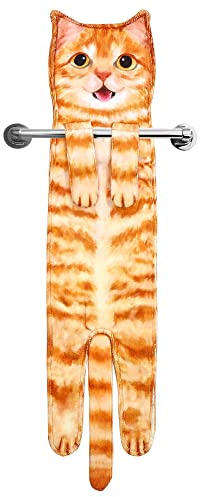 Lustige Katzen Handtücher für Küche und Badezimmer - Katze Deko Hängende Handtuch Waschlappen Muttertagsgeschenk Ostern Einweihungsgeschenk Geburtstagsgeschenk - Geschenke für Frauen Katzenliebhaber