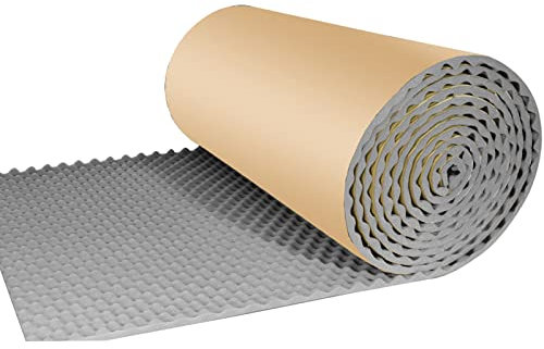 HARICSET 5cm Dick Akkustik Platten Noppenschaumstoff Akustik Schaumstoff Dämmung für Tonstudio YouTube-Raum Schallabsorbierende Dämpfungswand Schaumpyramide(Color:Grau)