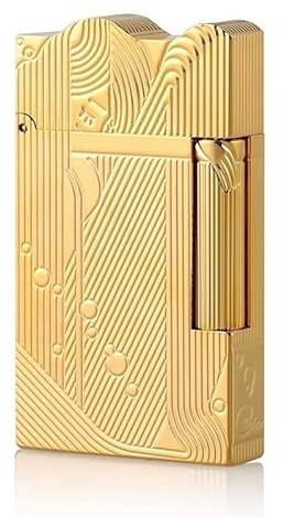 Sanji Butan Feuerzeug Vintage Messing Feuerzeug High End Feuerzeug Herren Nachfüllbar Gasfeuerzeug Leicht zu Tragen Geeignet for Ausgehen Zigaretten Geschenke Sammlung (ohne Butan)