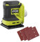 RYOBI ONE+ Ponceuse sans fil 1/4 feuille 18 V (outil uniquement), PCL401B, vert