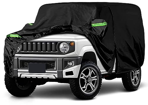 Bâche Voiture Étanche Compatible avec Suzuki Jimny (3 Portes) 1998-2024, Housse de Protection Voiture Extérieur Respirante Contre Pluie Soleil Poussière