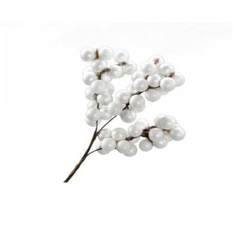 24 Stk Beerenzweige - weiss - Beeren am Draht o050 Beerenpicks 17cm lang Dekobeeren Herbstdeko Floristik Allerheiligen Trockendeko Gestecke Dekobeeren Basteln Kränze Deko Weihnachtsdeko Adventskranz
