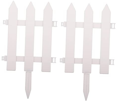 Didiseaon 2sets Recinzione Plastica Bianco Di Bordure Per Aiuole Leggera e Versatile Protegge Confini Del Giardino Da Animali Facile Da Installare Per Decorazioni Esterni