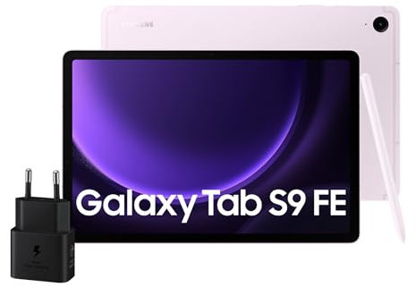 Samsung Galaxy Tab S9 FE, Caricatore incluso, Display 10.9 TFT LCD PLS, Wi-Fi, RAM 6GB, 128GB, 8.000 mAh, Exynos 1380, Android 13, IP68, Light Pink, [Versione italiana] 2023