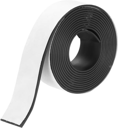 QUARKZMAN Tira Magnética de 6.56 Pies x 1 de Ancho x 1/16 de Grosor Etiquetas Adhesivas de Cinta Magnética para Pizarras Blancas, Refrigeradores y Manualidades Diy