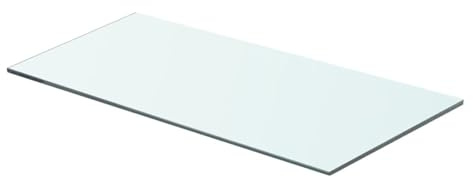 Kavolet 60x25 cm Glasboden Glasscheibe Glasplatte Glasregal Transparent Regalboden Glas Einlegeboden Glasablage für Badezimmer Wandregal Badablage 8 mm stärke