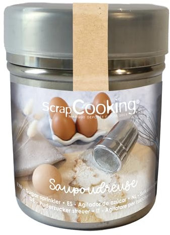 ScrapCooking 5271 - Espolvoreadora de malla fina con harina de azúcar y cacao