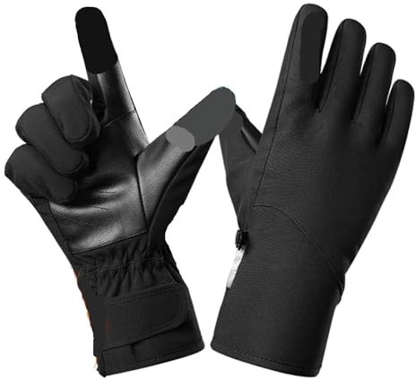 INIULLUV Guanti da Arrampicata Guanti Invernali da Uomo Guanti da Donna for climi Freddi Guanti da Equitazione da Arrampicata Antivento Resistenti all'Acqua per Arrampicata, Sci(S)