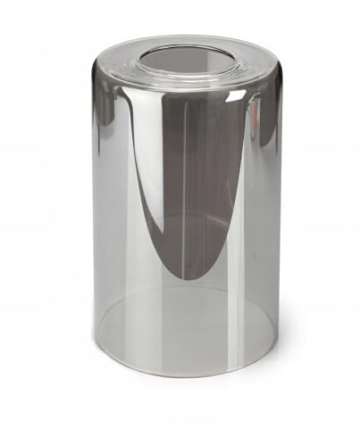 Ersatzglas Zylinder Glas - Rund Lampenschirm Chrome Ø 10 cm Ersatzschirm für E27 Fassung Öffnung 42mm (N535)