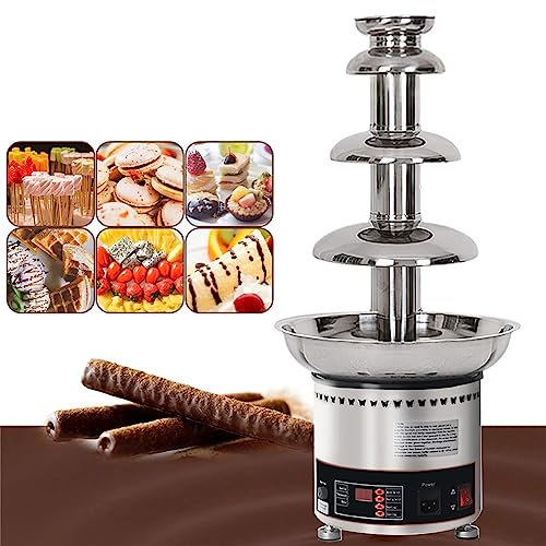 Fontana di cioccolato commerciale, macchina per fonduta di cioccolato a cascata di grande capacità a 4/5/6/7 livelli, pentola per fusione di salsa in acciaio inossidabile regolabile da 30℃ a 150℃ pe